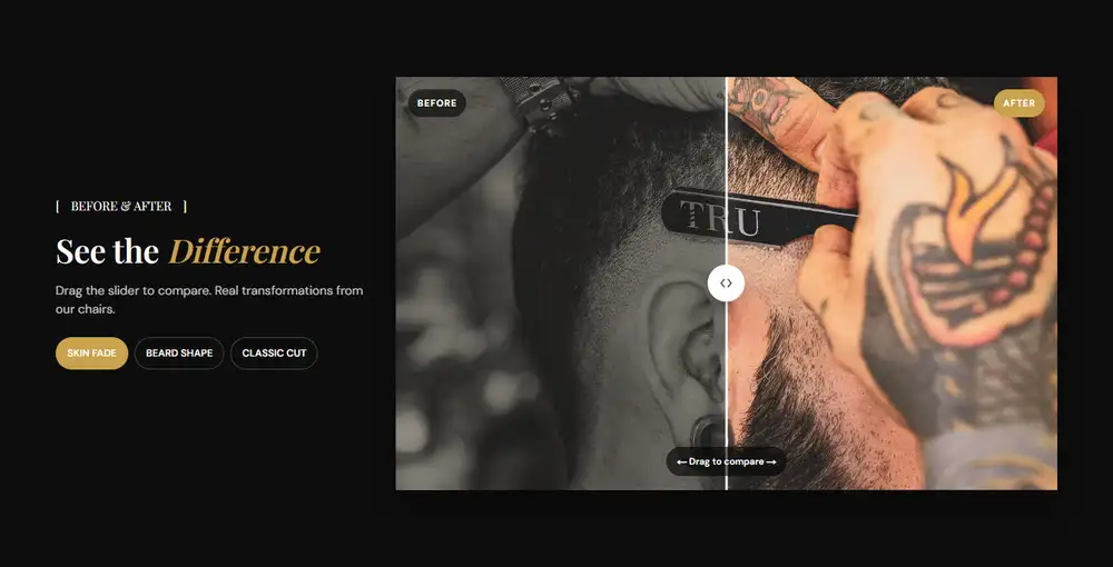 Classic Cuts Barbershop β Before & after