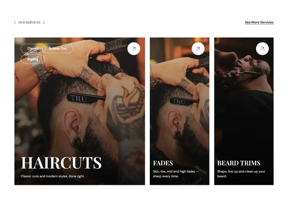 Classic Cuts Barbershop β A page for every service