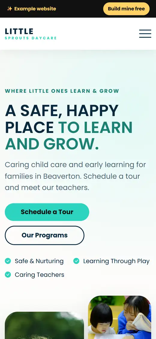 Little Sprouts Daycare — mobile