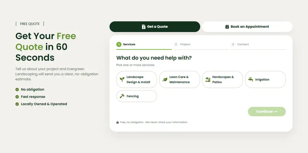 Evergreen Landscaping — Quotes and online booking