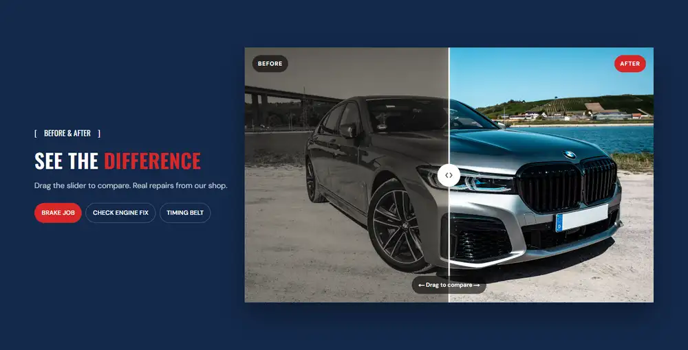 Precision Auto Repair β Before & after