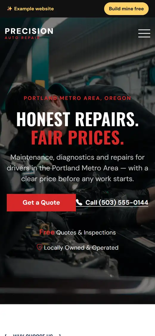 Precision Auto Repair β mobile