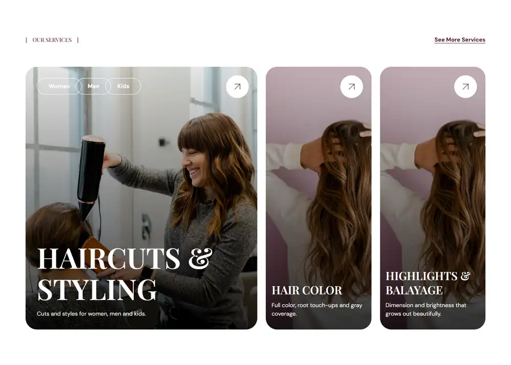 Luxe Hair Studio β A page for every service